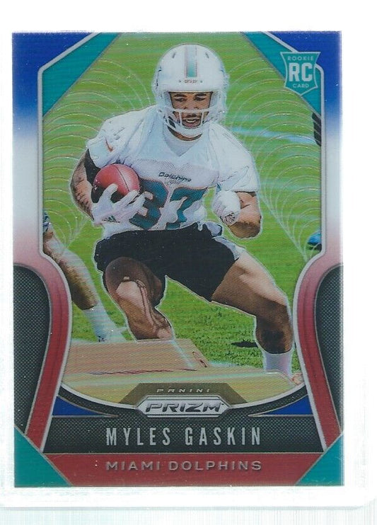 MYLES GASKIN 2019 PANINI PRIZM RED WHITE BLUE PRIZMS ROOKIE RC #334