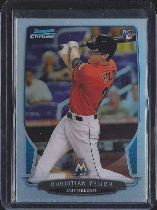 CHRISTIAN YELICH 2013 BOWMAN CHROME ROOKIE REFRACTOR RC #40