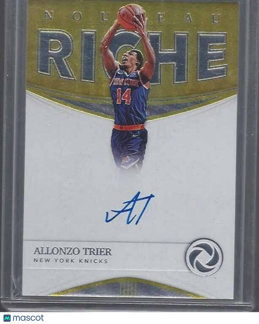 ALLONZO TRIER 2018-19 PANINI OPULENCE NOUVEAU RICHE ON CARD AUTO RC #D 61/99
