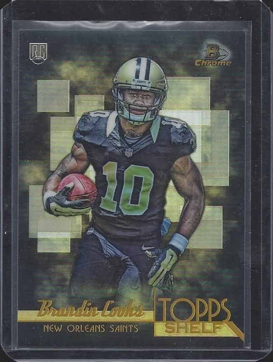 BRANDIN COOKS 2014 BOWMAN CHROME TOPPS SHELF GOLD REFRACTOR ROOKIE RC #D 45/50