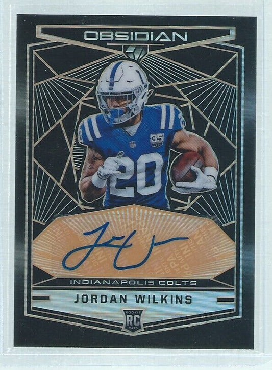 JORDAN WILKINS 2018 PANINI OBSIDIAN AUTO ELECTRIC ETCH ORANGE RC #D 32/50