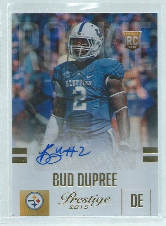 BUD DUPREE 2015 PANINI PRESTIGE GOLD HOLO AUTO RC #D 33/50