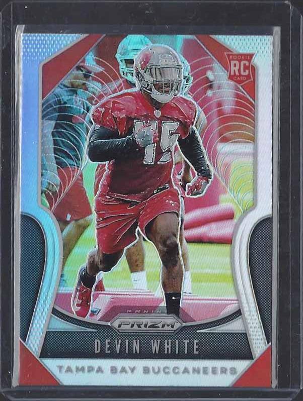 DEVIN WHITE 2019 PANINI PRIZM ROOKIE SILVER PRIZMS SP RC #312