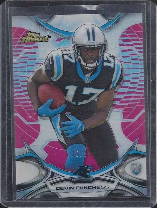 DEVIN FUNCHESS 2015 TOPPS FINEST ROOKIE PINK REFRACTOR PANTHERS RC #D 5/25