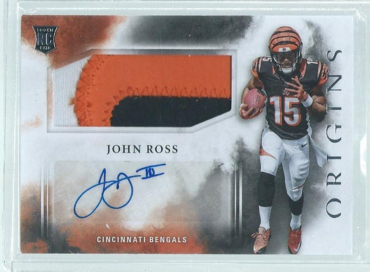 JOHN ROSS III 2017 PANINI ORIGINS 3 COLOR PATCH AUTO RC #124