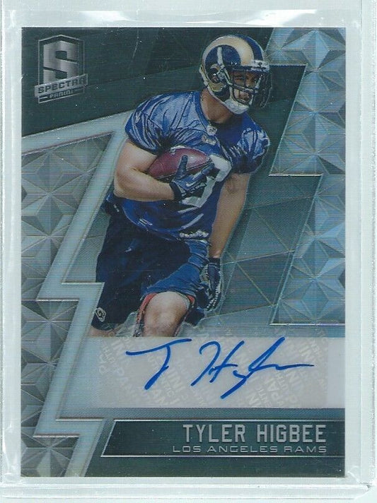 TYLER HIGBEE 2016 PANINI SPECTRA PRIZM AUTO #D 71/199