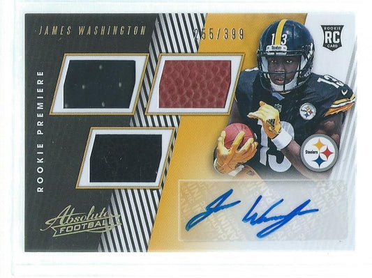 JAMES WASHINGTON 2018 PANINI ABSOLUTE RPM TRIPLE JERSEY AUTO RC #D 255/399