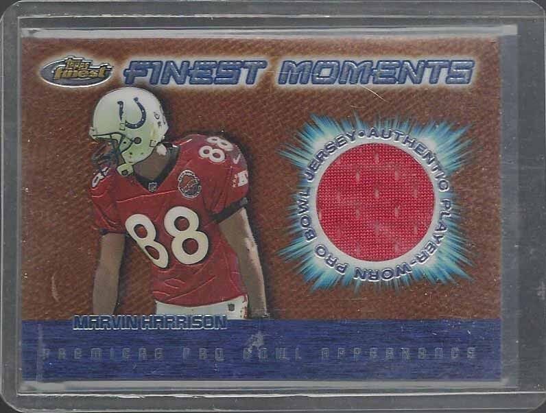 MARVIN HARRISON 2000 TOPPS FINEST MOMENTS PRO BOWL GAME USED JERSEY