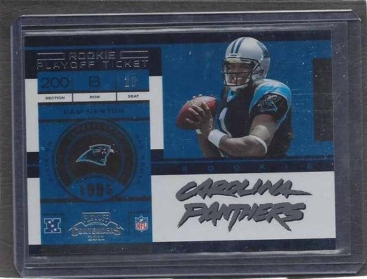 CAM NEWTON 2011 PLAYOFF CONTENDERS PANTHERS ROOKIE PLAYOFF TICKET RC #D 20/99