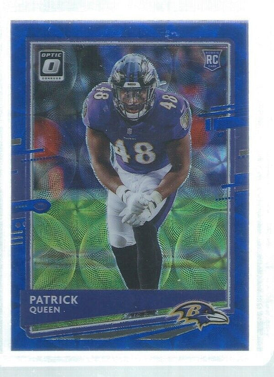 PATRICK QUEEN 2020 DONRUSS OPTIC HOLO BLUE SCOPE HOLO ROOKIE RC #118