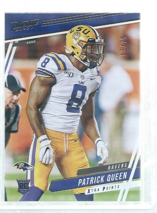 PATRICK QUEEN 2020 PRESTIGE XTRA POINTS GOLD ROOKIE RC #D 13/75