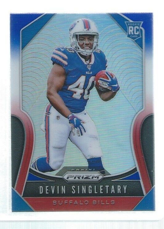 DEVIN SINGETARY 2019 PANINI PRIZM RED WHITE PRIZMS BLUE ROOKIE RC #335