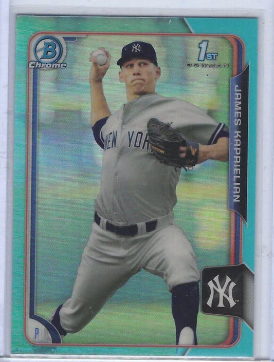 JAMES KAPRIELIAN 2015 BOWMAN CHROME LIGHT SKY BLUE REFRACTOR 1ST PROSPECT #58