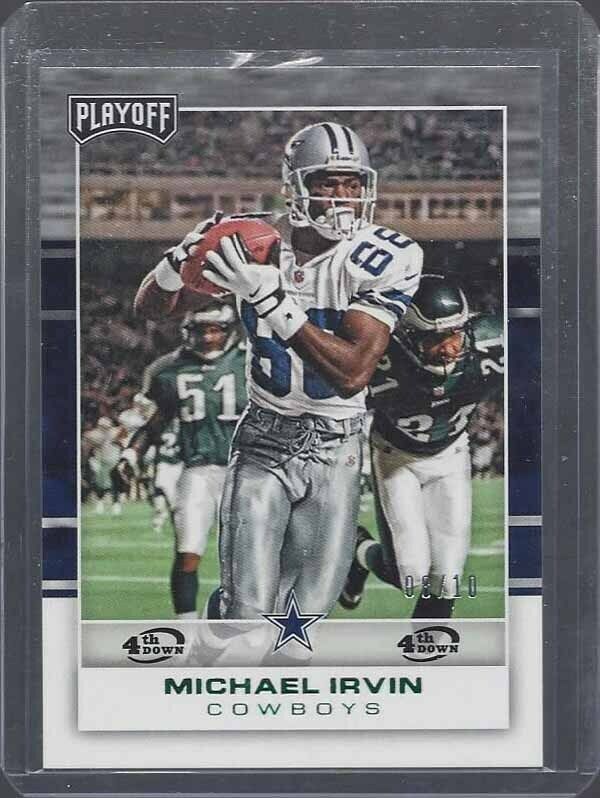 MICHAEL IRVIN 2017 PLAYOFF 4TH DOWN BLACK #D 8/10
