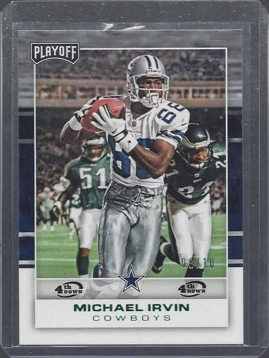 MICHAEL IRVIN 2017 PLAYOFF 4TH DOWN BLACK #D 8/10