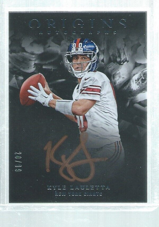 KYLE LAULETTA 2018 PANINI ORIGINS ON CARD AUTO ROOKIE RC #D 20/99