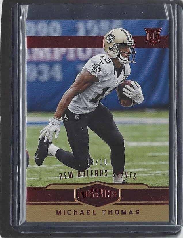MICHAEL THOMAS 2016 PLATES & PATCHES RED SAINTS ROOKIE RC #D 8/10