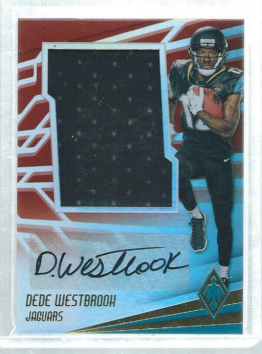 DEDE WESTBROOK 2017 PANINI PHOENIX JUMBO JERSEY AUTO RED RC #D 16/149