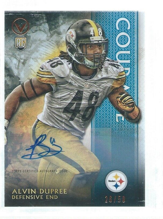 ALVIN DUPREE 2015 TOPPS VALOR COURAGE BLUE AUTO RC #D 26/50