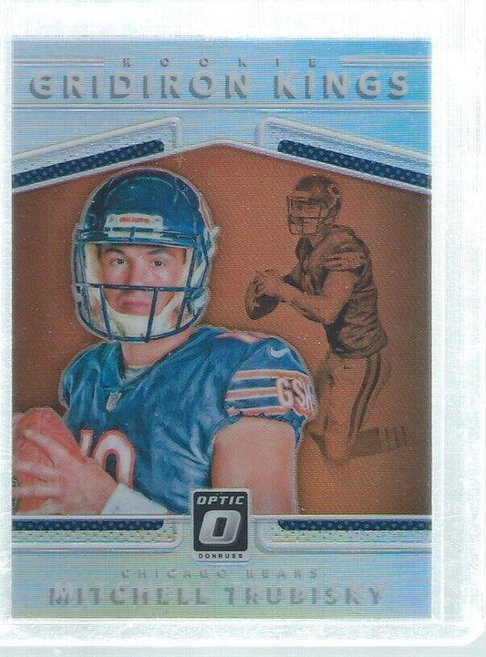 MITCHELL TRUBISKY 2017 DONRUSS OPTIC GRIDIRON KINGS SILVER HOLO ROOKIE RC #6