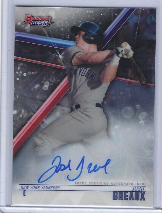 JOSH BREAUX 2018 BOWMANS BEST PROSPECT ON CARD AUTO #B18-KRO