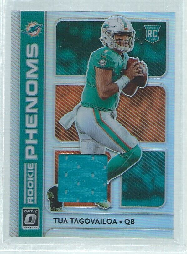 TUA TAGOVAILOA 2020 DONRUSS OPTIC SILVER PRIZM HOLO ROOKIE PHENOMS JERSEY RC