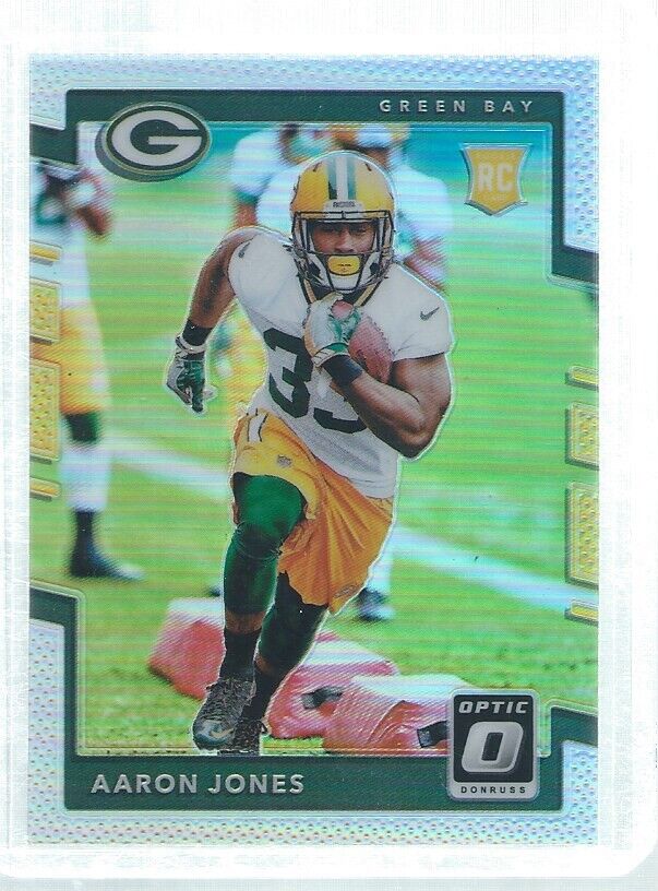 AARON JONES 2017 DONRUSS OPTIC SILVER HOLO ROOKIE RC #135