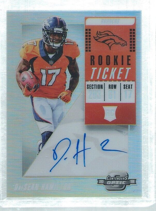 DAESEAN HAMILTON 2018 CONTENDERS OPTIC ROOKIE TICKET ON CARD AUTO SILVER RC #132