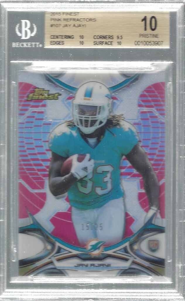 JAY AJAYI 2015 TOPPS FINEST PINK REFRACTOR ROOKIE RC /25 BGS 10 PRISTINE POP 1/1