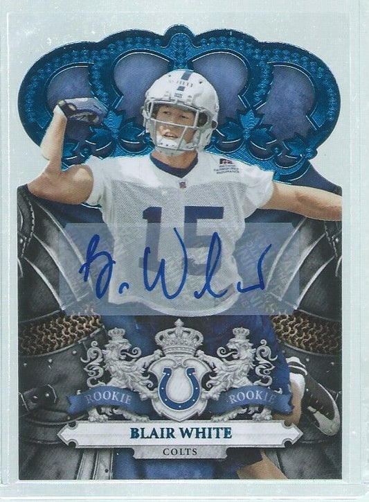 BLAIR WHITE 2010 PANINI CROWN ROYALE DIE CUT AUTO BLUE RC #D /50