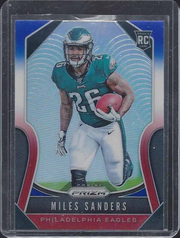 MILES SANDERS 2019 PANINI PRIZM RED WHITE BLUE ROOKIE PRIZMS RC #326