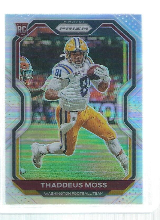 THADDEUS MOSS 2020 PANINI PRIZM SILVER PRIZMS ROOKIE RC #386