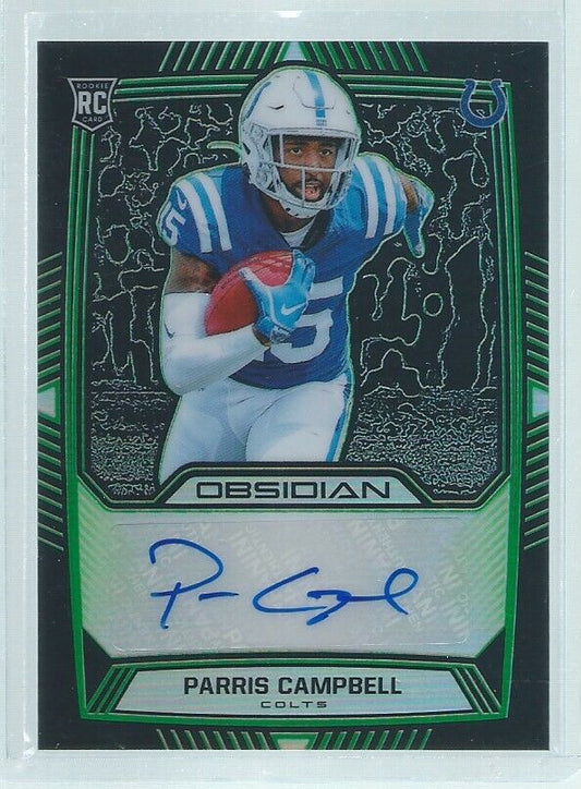 PARRIS CAMPBELL 2019 PANINI OBSIDIAN ELECTRIC ETCH GREEN AUTO RC #D 21/50