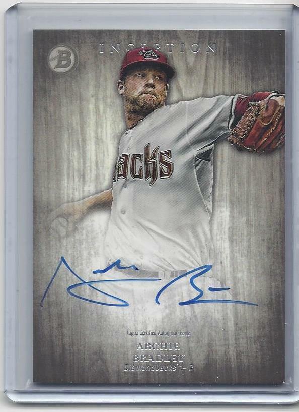 ARCHIE BRADLEY 2014 BOWMAN INCEPTION DIAMONDBACKS PROSPECT ON CARD AUTO