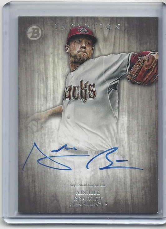 ARCHIE BRADLEY 2014 BOWMAN INCEPTION DIAMONDBACKS PROSPECT ON CARD AUTO