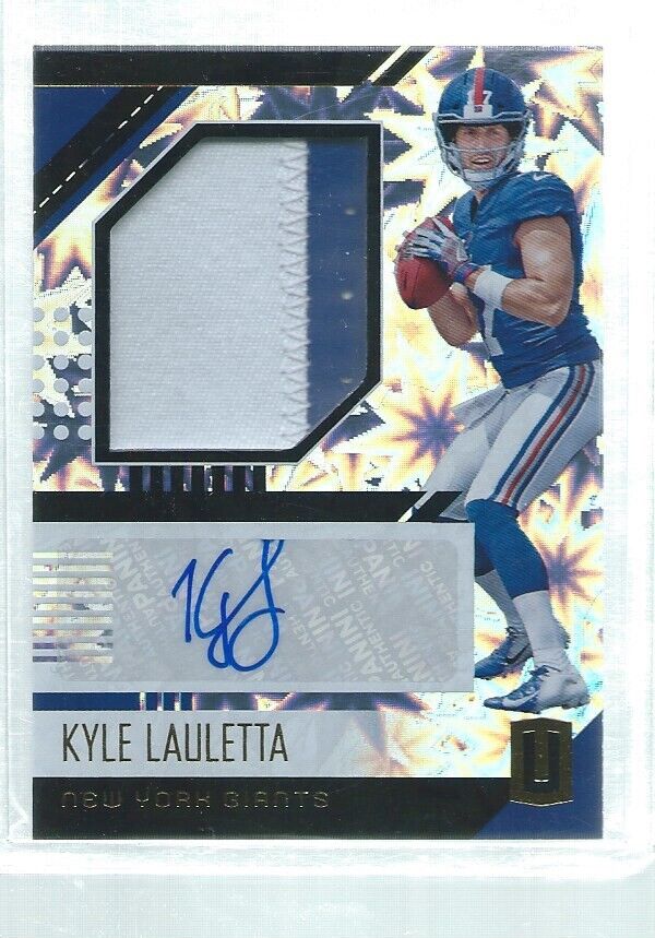 KYLE LAULETTA 2018 UNPARALLELED 2 COLOR PATCH AUTO IMPACT ROOKIE RC #D 8/75