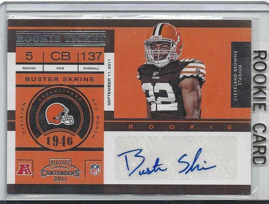 BUSTER SKRINE 2011 PLAYOFF CONTENDERS ROOKIE TICKET TRUE RC AUTO #190