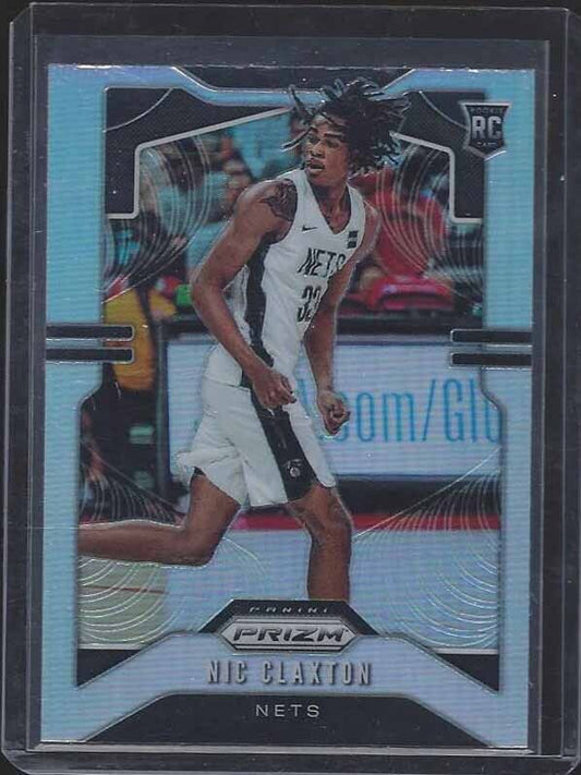 NIC CLAXTON 2019-20 PANINI PRIZM SILVER ROOKIE PRIZMS SSP RC #292