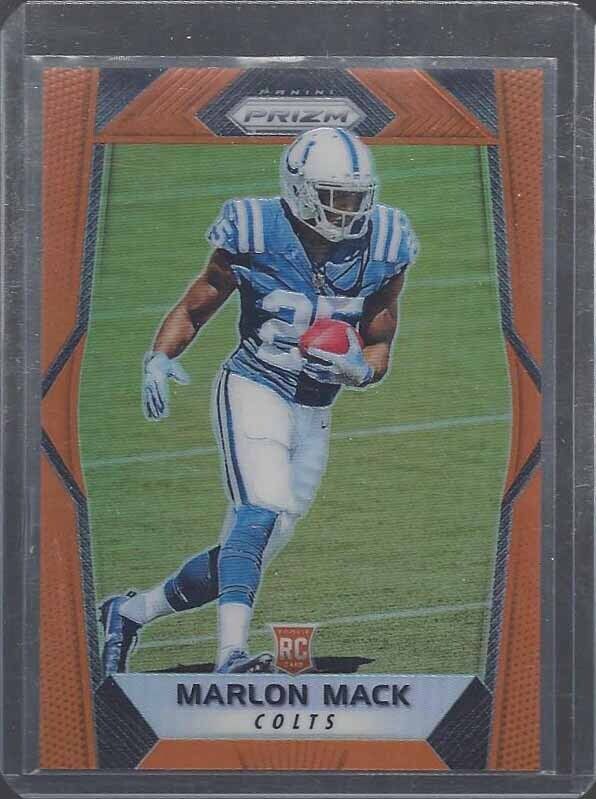 MARLON MACK 2017 PANINI PRIZM ORANGE ROOKIE PRIZMS RC #D 202/275