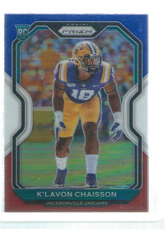 K'LAVON CHAISSON 2020 PANINI PRIZM RED WHITE BLUE PRIZMS ROOKIE RC #352