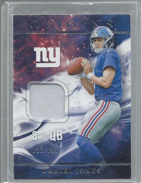 DANIEL JONES 2019 PANINI ORIGINS ROOKIE JERSEY RC #D 138/199