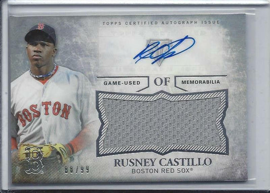 RUSNEY CASTILLO 2015 TOPPS TRIPLE THREADS SILVER RED SOX AUTO #D /99