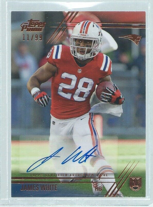 JAMES WHITE 2014 TOPPS PRIME AUTO BRONZE COPPER RC #D 11/99