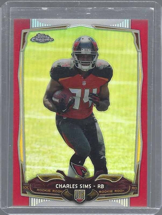 CHARLES SIMS 2014 TOPPS CHROME RED ROOKIE REFRACTOR RC #D 9/25