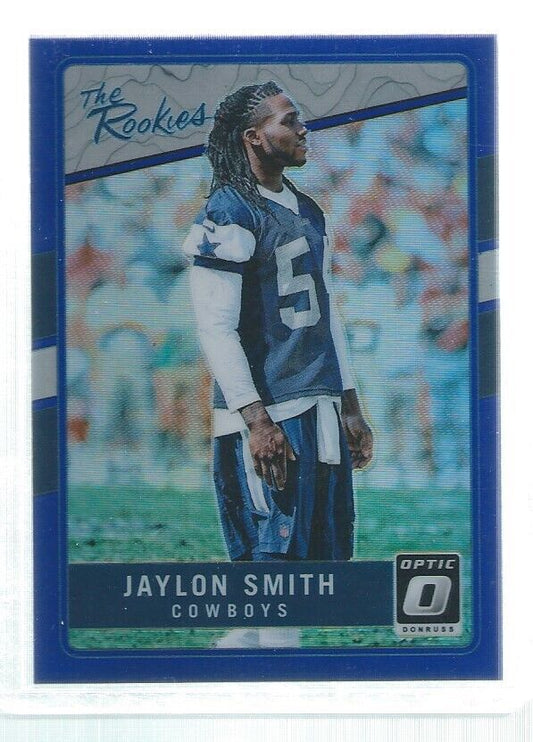 JAYLON SMITH 2016 DONRUSS OPTIC HOLO THE ROOKIES BLUE RC #D 123/149