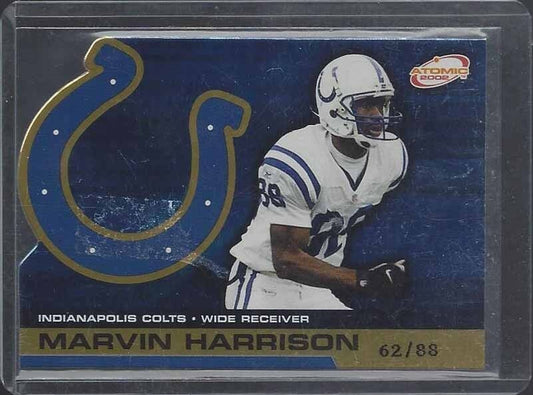 MARVIN HARRISON 2002 ATOMIC GOLD COLTS DIE CUT #D 62/88
