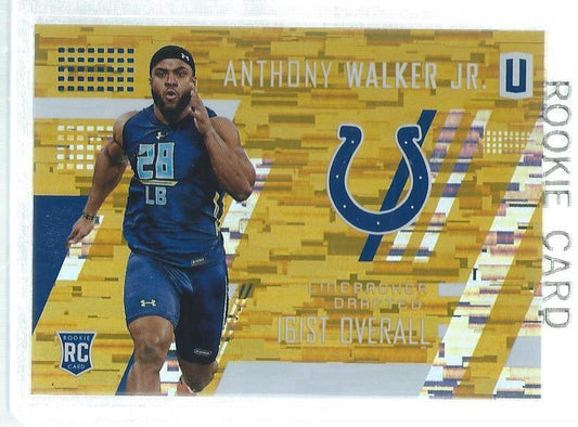 ANTHONY WALKER JR 2017 UNPARALLELED WIND CHIMES YELLOW ROOKIE RC #D 158/199