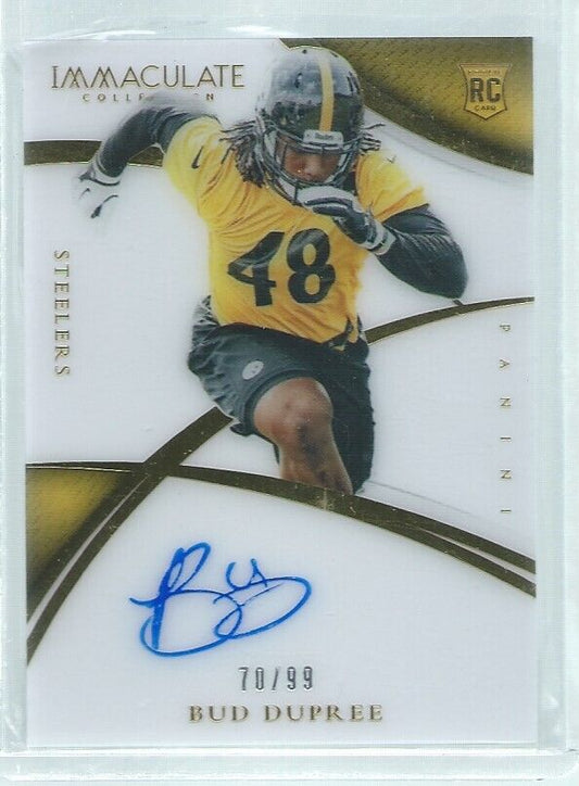 BUD BUPREE 2015 PANINI IMMACULATE ON CARD AUTO RC #D 70/99