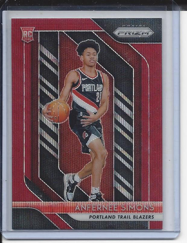 ANFERNEE SIMONS 2018-19 PANINI PRIZM RUBY WAVE RED ROOKIE PRIZMS RC #61