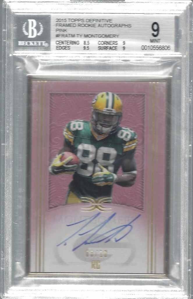 TY MONTGOMERY 2015 TOPPS DEFINITIVE GOLD FRAME PINK AUTO RC /10 BGS 9 10 POP 1/1